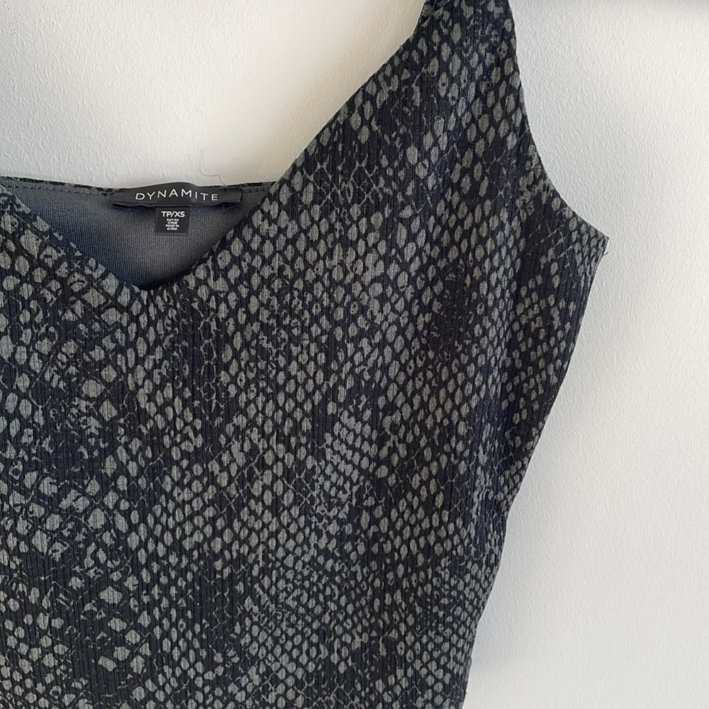 Dynamite Croc Print Cami Tank Top NWOT
